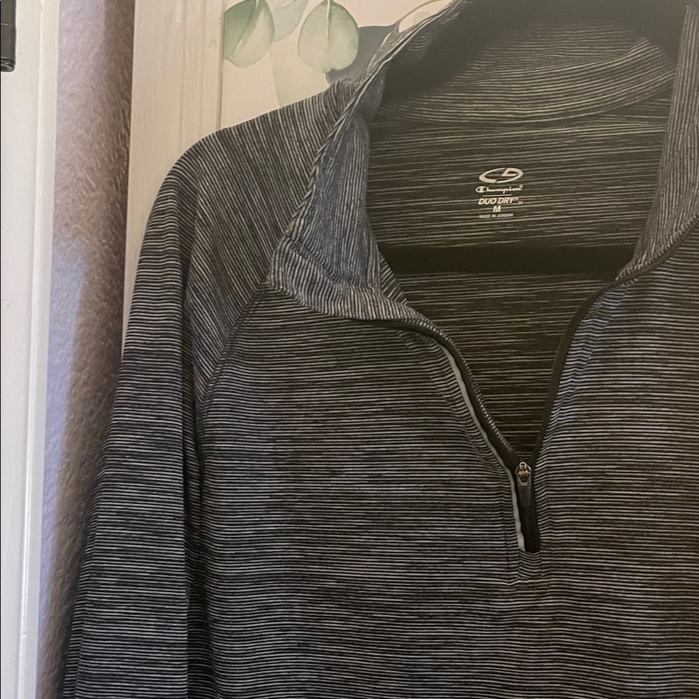 Champion Women's Dark Gray Quarter-Zip Sweater - Picture 4 of 9
